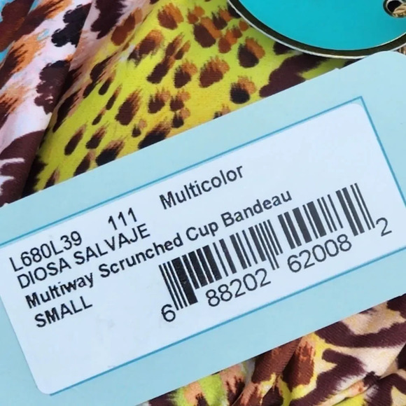 Luli Fama Diosa Salvaje Multiway Scrunched Cup Bandeau TOP - Small - Picture 7 of 8